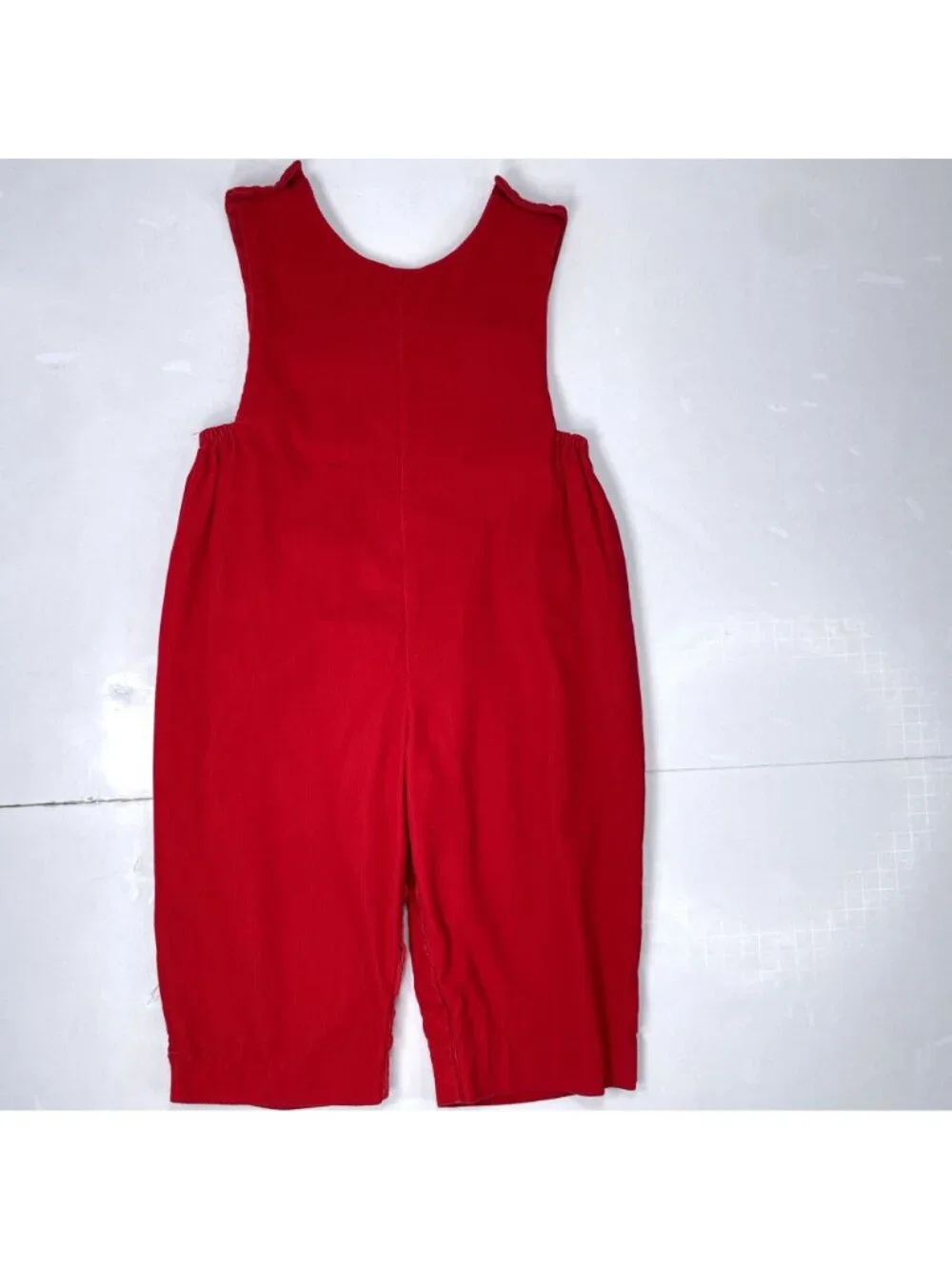 Vintage House of Hatten Color Block Farm Truck Smocked Longalls Romper 18m